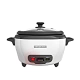 BLACK+DECKER Rice Cooker, 6-cup, White