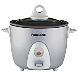 Panasonic SR-G06FGL Rice, Steamer & Multi-Cooker, 3-Cup (Uncooked), 3 Cups 6 Cups Cooked, Silver