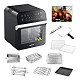 GoWISE USA GW44800-O Deluxe 12.7-Quarts 15-in-1 Electric Air Fryer Oven with Rotisserie and Dehydrator + 50 Recipes QT,...
